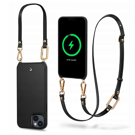 Чехол для iPhone 14 Plus гелевый Spigen Cyrill Classic Charm MagSafe черный