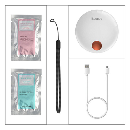 Ароматизатор с встроенным вентилятором Baseus Flower Shell белый