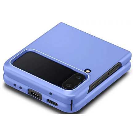 Чехол для Samsung Galaxy Z Flip 4 пластиковый ультратонкий Spigen Air Skin синий