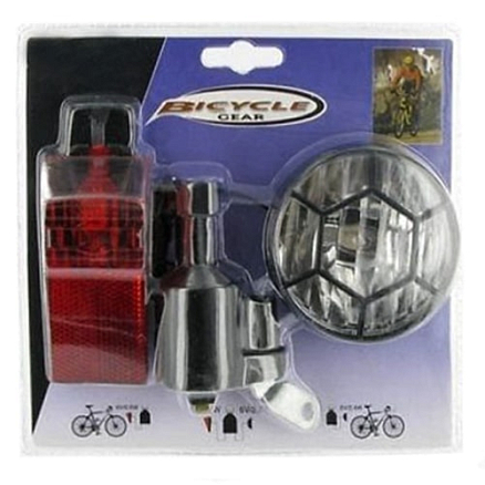 Велофара динамо + велофонарь задний Bicycle Gear BG-20159 комплект