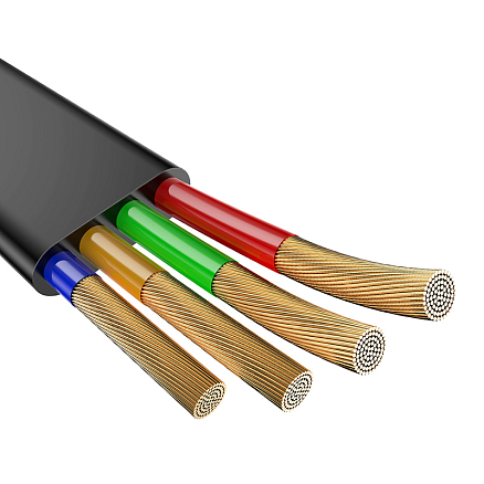 Кабель USB - MicroUSB, Lightning, Type-C для зарядки 1,2 м 3.5А плоский Baseus Little Octopus черный