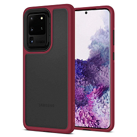 Чехол для Samsung Galaxy S20 Ultra гибридный Spigen Сyrill Color Brick бордовый