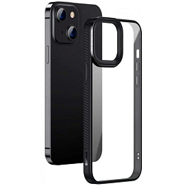 Чехол для iPhone 13 гибридный CASE Crystal Clear прозрачно-черный
