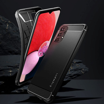 Чехол для Samsung Galaxy A13 4G гелевый Spigen SGP Rugged Armor черный