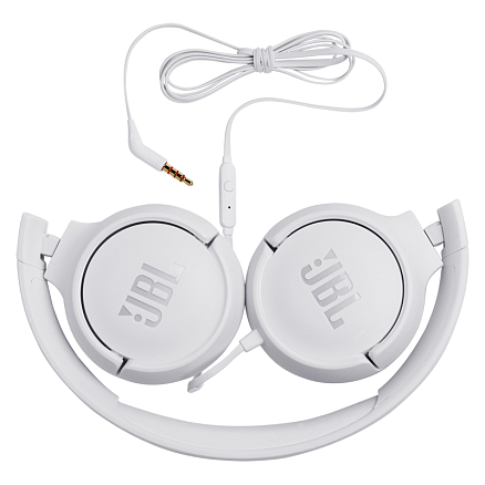 Наушники JBL Tune 500 накладные с микрофоном складные белые