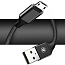 Кабель USB - MicroUSB для зарядки 1 м 2A плетеный Baseus Yiven черный