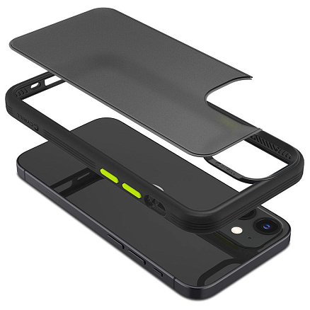 Чехол для iPhone 12 Mini гибридный Spigen Cyrill Color Brick прозрачно-черный