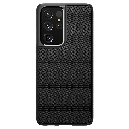 Чехол для Samsung Galaxy S21 Ultra гелевый Spigen SGP Liquid Air матовый черный