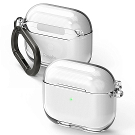 Чехол для наушников AirPods 3 пластиковый Ringke Hinge прозрачный