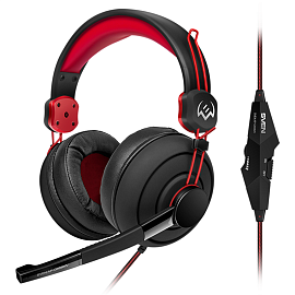 Наушники Sven AP-G888MV полноразмерные с микрофоном игровые черно-красные