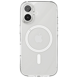 Чехол для iPhone 16 силиконовый VLP Puro MagSafe прозрачный