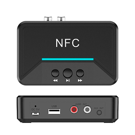 Bluetooth аудио адаптер (ресивер) 3,5 мм + 2RCA + USB Comfast CF-BT200 NFC V5.0 