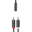 Кабель 3,5 мм - 2RCA тюльпаны (мама - папа) 0,25 м Ugreen AV102