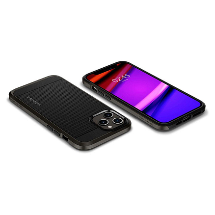 Чехол для iPhone 12 Pro Max гибридный Spigen Neo Hybrid черно-серый