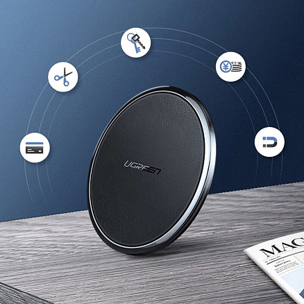 Беспроводная зарядка для телефона Ugreen CD176 (быстрая зарядка) черная