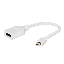 Переходник Mini DisplayPort - DisplayPort (папа - мама) 15 см Cablexpert белый