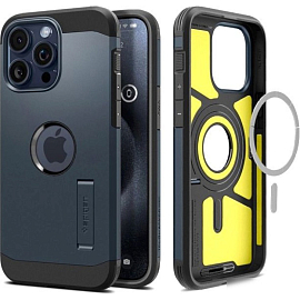 Чехол для телефона Spigen Tough Armor (MagFit) для iPhone 15 Pro Max ACS06595 (темно-синий)