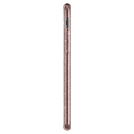 Чехол для iPhone 7, 8, SE 2020, SE 2022 гелевый ультратонкий Spigen Liquid Crystal Glitter прозрачный розовый