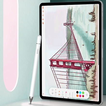 Стилус пассивный универсальный с ручкой WiWU Pencil One белый