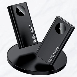 Внешний аккумулятор K30 с дисплеем 20000мАч (2 x USB, Type-C, microUSB, быстрая зарядка, 22.5Вт) черный