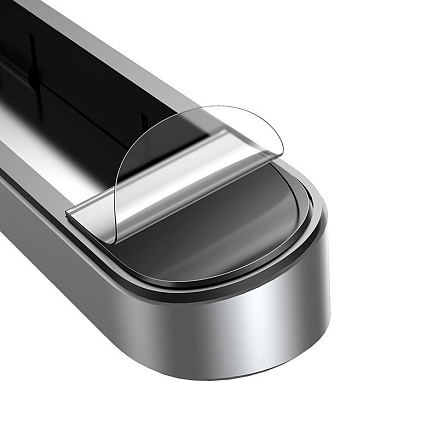 Автовизитка на липучке Baseus Sliding Cover серебристая