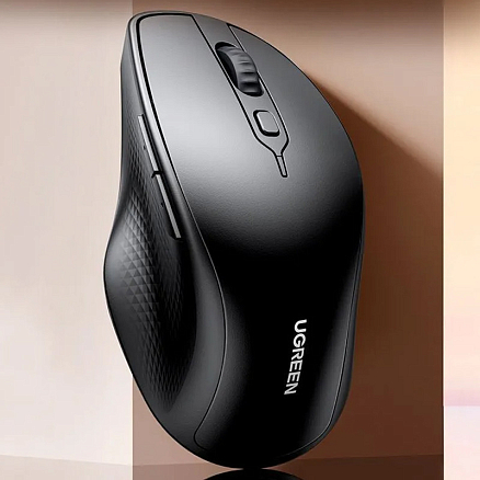 Мышь беспроводная оптическая Ugreen MU101 5 кнопок 4000 dpi черная