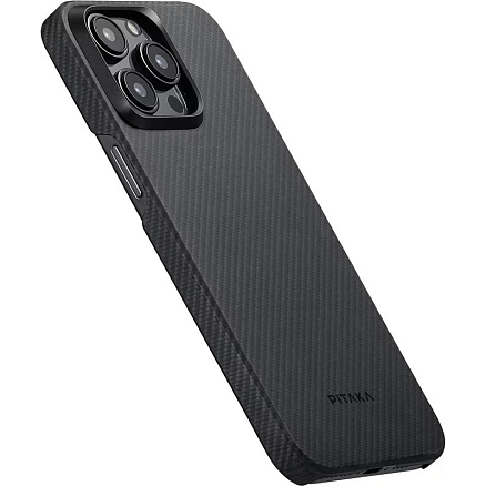 Чехол для iPhone 15 Pro гибридный Pitaka MagEZ 4 600D черно-серый