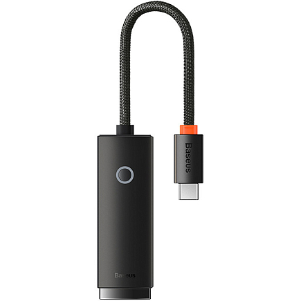 Хаб (разветвитель) Type-C - Ethernet RJ45 100 Мбит/с Baseus Lite Series черный