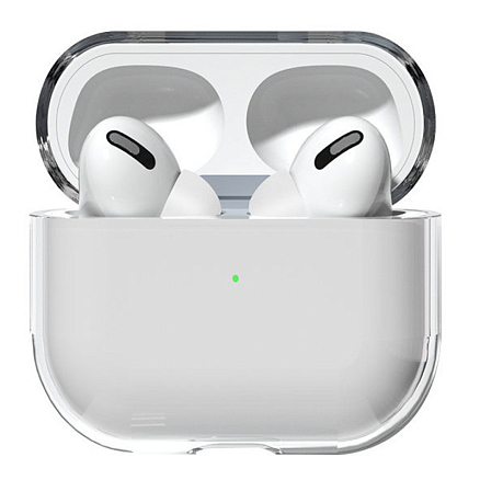 Чехол для наушников AirPods, AirPods 2 пластиковый Hurtel прозрачный