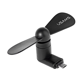 Мини вентилятор в разъем MicroUSB Usams черный