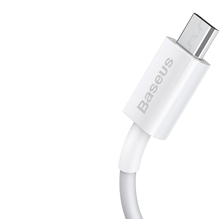 Кабель USB - MicroUSB для зарядки 2 м 2A Baseus Superior белый