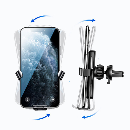 Держатель автомобильный в решетку обдува с гравитационным зажимом Mcdodo CM-5750 черный