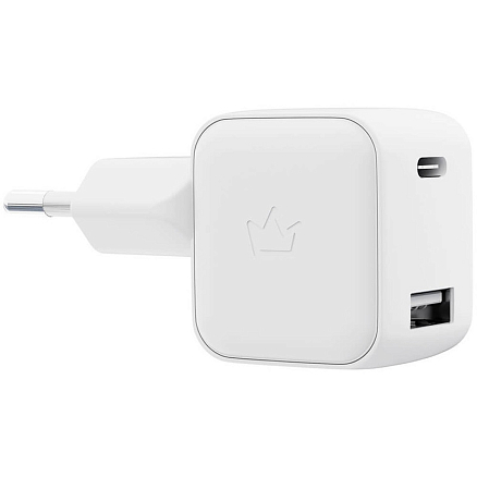 Зарядное устройство сетевое с USB и Type-C 20W VLP G-Charge (быстрая зарядка QC, PD) белое