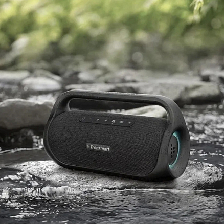Портативная колонка Tronsmart Bang Mini с защитой от воды, подсветкой, USB, поддержкой MicroSD карт и аккумулятором черная