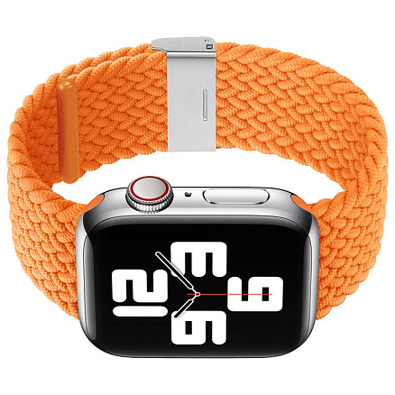 Ремешок-браслет для Apple Watch 2, 3, 4, 5, 6, 7, 8, SE, Ultra 42, 44, 45 и 49 мм текстильный Hurtel Fabric оранжевый