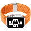 Ремешок-браслет для Apple Watch 2, 3, 4, 5, 6, 7, 8, SE, Ultra 42, 44, 45 и 49 мм текстильный Hurtel Fabric оранжевый