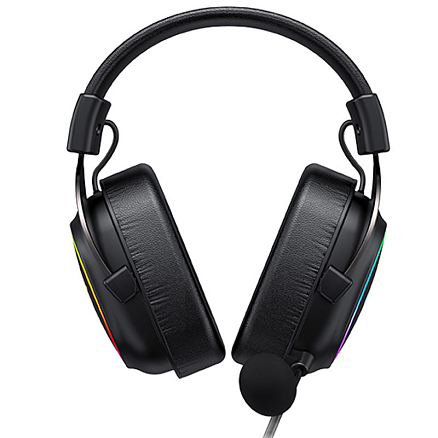 Наушники Havit H2002P полноразмерные с микрофоном и RGB подсветкой игровые черные