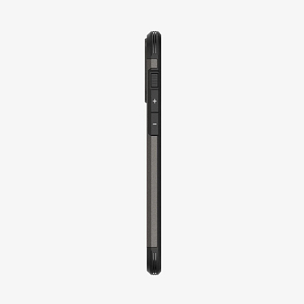 Чехол для iPhone 15 Pro Max гибридный для экстремальной защиты Spigen Tough Armor MagFit серый