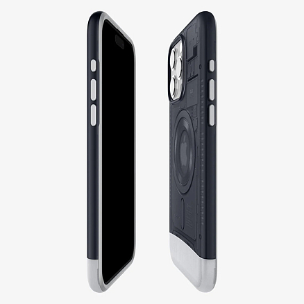 Чехол для iPhone 15 Pro Max гибридный для экстремальной защиты Classic C1 MagFit серый