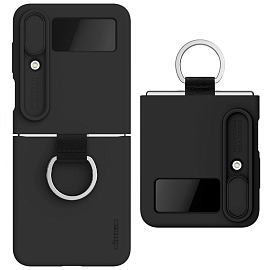 Чехол для Samsung Galaxy Z Flip 4 силиконовый Nillkin CamShield Silky черный