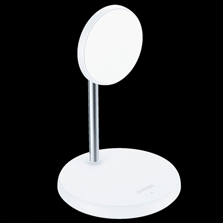 Беспроводная зарядка для телефона 7.5W 3A Anker Stand Magnetic Pad (быстрая зарядка) белая