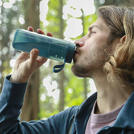 Бутылка для воды спортивная с фильтром Philips GoZero Fitness AWP2712 590 мл темно-синяя