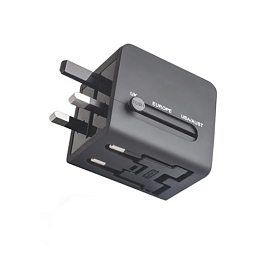 Переходник для розетки универсальный Forever MA-200 c двумя USB входами