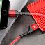Кабель USB - Lightning для зарядки iPhone 1,5 м 2А плетеный Baseus Confidant красный