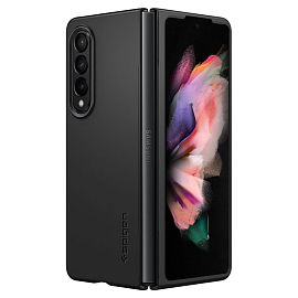 Чехол для Samsung Galaxy Z Fold 3 пластиковый ультратонкий Spigen Air Skin черный