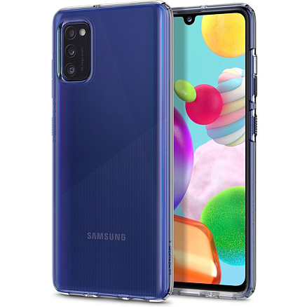 Чехол для Samsung Galaxy A41 гелевый ультратонкий Spigen Liquid Crystal прозрачный
