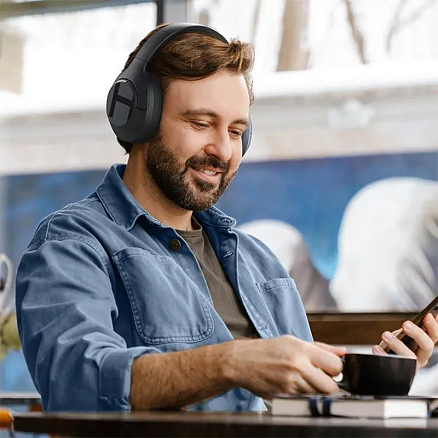 Наушники беспроводные Haylou S35 полноразмерные с активным шумоподавлением темно-синие