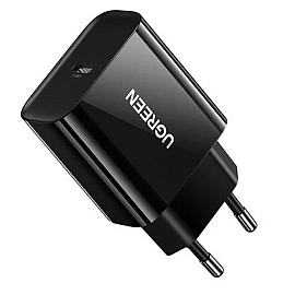 Зарядное устройство сетевое Type-C 20W Ugreen CD137 (быстрая зарядка PD 3.0, QC 3.0) черное