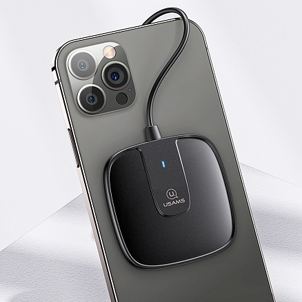 Беспроводная магнитная зарядка MagSafe для iPhone 15W Usams US-CD153 черная