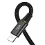 Кабель USB - Lightning, 2 х MicroUSB, Type-C 1,2 м 3.5A плетеный Baseus Rapid черный